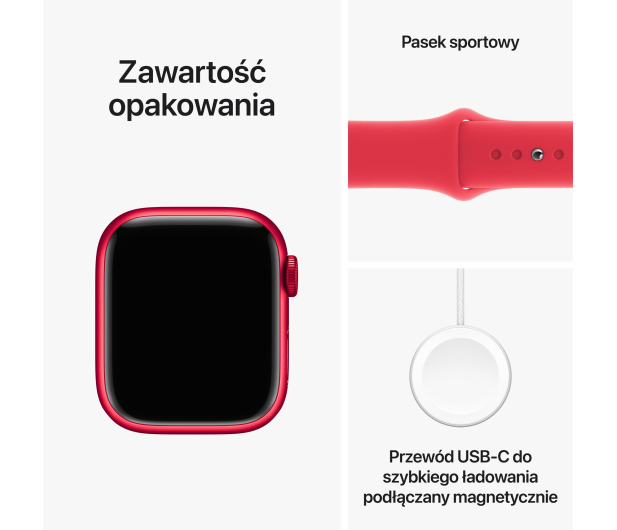 Apple Watch 9 41/(PRODUCT)RED Aluminum/RED Sport Band S/M LTE - 1180276 - zdjęcie 11